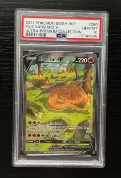 Pokemon Charizard V Ultra-Premium Coll. Full Alt Art Promo SWSH260 PSA 10 - Image 1