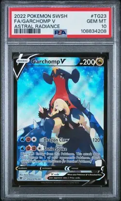 PSA 10 GARCHOMP V TG 23 ASTRAL RADIANCE TRAINER GALLERY SWORD & SHIELD POKEMON - Image 1