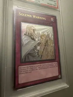 Solemn Warning Ultimate Rare Unlimited DREV-EN077 PSA 10 Yugioh - Image 1