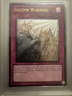 Solemn Warning Ultimate Rare Unlimited DREV-EN077 PSA 10 Yugioh - Image 3