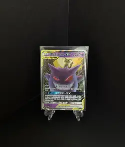 Gengar & Mimikyu GX 038/095 Sm9 Tag Bolt Holo Korean Card Full Art RR Rare Mp - Image 1