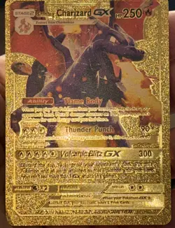 Charizard GX | Pokemon Gold Foil Fan Art Display Card - Image 1