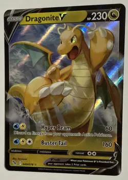 Dragonite V 049/078 FULL ART Ultra Rare Holo Pokemon Card 2022 TCG Nintendo NM/M - Image 3