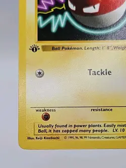 Pokemon Card - Voltorb Base Set (Shadowless) 1st Edition 67/102 Common - Image 3