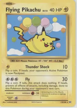 Pokemon tcg XY - Evolutions #110/108 Flying Pikachu Lightly played - Image 1