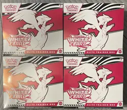 4x Pokemon Scarlet & Violet White Flare ETB Sealed In Hand Ships Fast! - Image 1