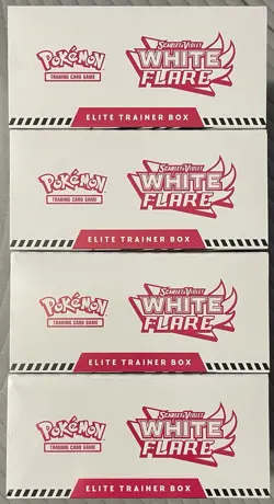 4x Pokemon Scarlet & Violet White Flare ETB Sealed In Hand Ships Fast! - Image 3
