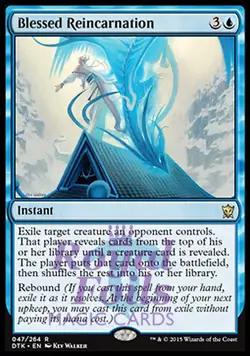 Blessed Reincarnation 2x FOIL DTK MTG Dragons of Tarkir Rare MINT blue - Image 1