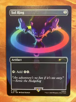 MTG Borderless Sol Ring Secret Lair: X Sonic: Chasing Adventure Near-Mint!! - Image 1