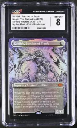 KOZILEK, BUTCHER OF TRUTH Double Masters 2022 Borderless Foil Mythic CGC 8 MTG - Image 1