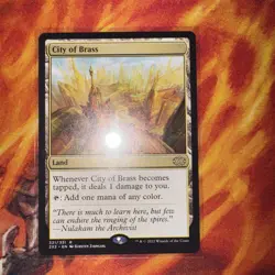 City of Brass MTG 321 Double Masters 2022 Magic Gathering Rare Land Mint TCG - Image 1