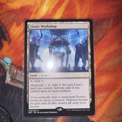 1x MTG Urza's Workshop - Commander: The Brothers' War (BRC) #28 Magic Rare Land - Image 1