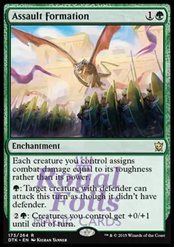 Assault Formation 1x FOIL DTK MTG Dragons of Tarkir Rare MINT green - Image 1