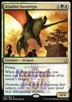 Arashin Sovereign 2x FOIL DTK MTG Dragons of Tarkir Rare MINT green white - Image 1