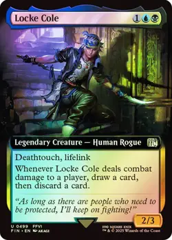 MAGIC FINAL FANTASY LOCKE COLE (EXTENDED ART FOIL) U 499 FIN MTG TCG - Image 1