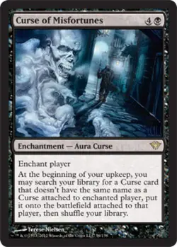 Curse of Misfortunes - Medium Play MTG Dark Ascension - Image 1