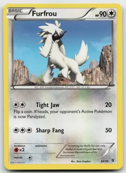 Pokemon tcg Kalos Starter Set #32/39 Furfrou (32) Lightly played - Image 1