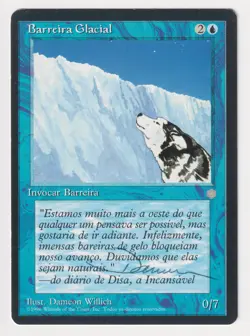 Signed Portuguese Glacial Wall Proof LP Ice Age Artist Dameon Willich MTG AP! - Image 1