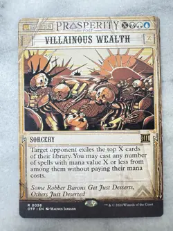 Villainous Wealth R 0058 Outlaws of Thunder Junction Breaking News MTG - Image 1