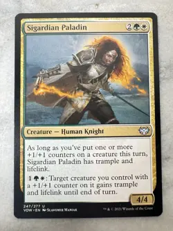 MTG Innistrad Crimson Vow Sigardian Paladin 247/277 Magic the Gathering - Image 1