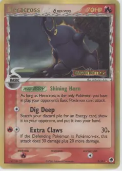 Pokemon Dragon Frontiers Promo #3/101 Heracross (Delta Species) Lightly played - Image 1