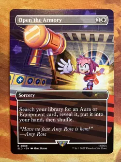 MTG Borderless Open the Armory Secret Lair: X Sonic: Chasing Adventure Near-Mint - Image 1
