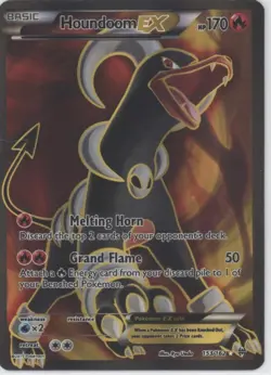 Pokemon tcg XY - BREAKthrough #153/162 Houndoom EX (Full Art) Moderately played - Image 1