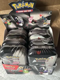 Pokemon TCG Black Bolt And White Flare Unova Mini Tin Set of 8 with Display Box! - Image 1