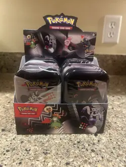 Black Bolt And White Flare Unova Mini Tin Full Art Set of 8 with Display Box! - Image 1