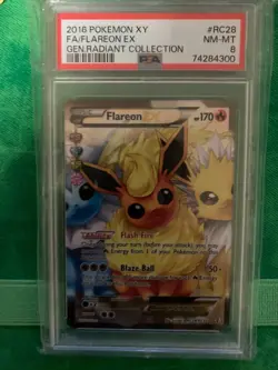 PSA 8 Flareon Ex RC28 2016 Pokemon Xy Generations Radiant Collection 120506972 - Image 1