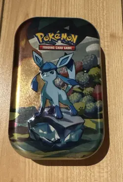 Pokemon Prismatic Evolutions Glaceon Tin Empty With Coin And Sticker - Image 2