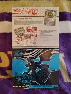 Pokemon TCG Black Bolt and White Flare ETBs Lot Of 2 Factory Sealed - Image 1