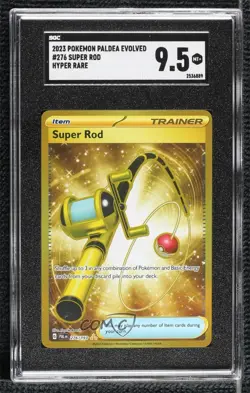 Hyper Rare - Super Rod Pokemon SV02: Paldea Evolved SGC 9.5 Mint+ - Image 1