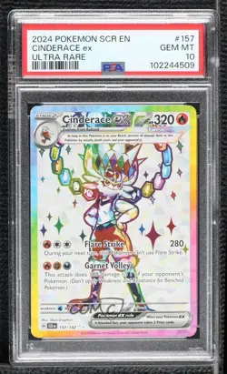 Cinderace ex Ultra Rare Pokemon SV07: Stellar Crown PSA 10 GEM MT - Image 1