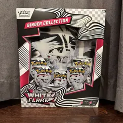 Pokemon White Flare Binder Collection Box FREE SHIP NOW - Image 1