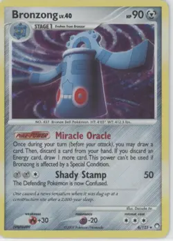 Pokemon tcg Mysterious Treasures #6/123 Bronzong Lightly played - Image 1