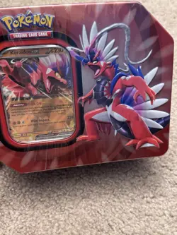 Pokemon TCG Koraidon ex Tin - Sealed - Includes Promo Card & Booster Packs - Image 1