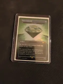 (Green) Chaos Emerald Magic The Gathering Trading Card Foil - Image 3