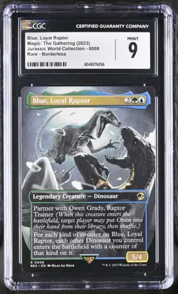 BLUE, LOYAL RAPTOR Jurassic World Collection Rare CGC 9 MTG EDH - Image 1