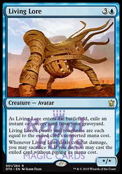 Living Lore 2x FOIL DTK MTG Dragons of Tarkir Rare MINT blue - Image 1