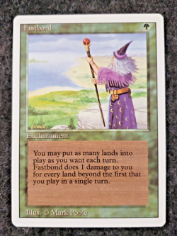 Fastbond MTG Enchantment Revised MINT Rare NM NEVER PLAYED ...........(DS3D1K6) - Image 1