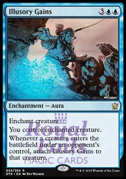 Illusory Gains 2x FOIL DTK MTG Dragons of Tarkir Rare MINT blue - Image 1