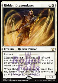 Hidden Dragonslayer 1x FOIL DTK MTG Dragons of Tarkir Rare MINT white - Image 1