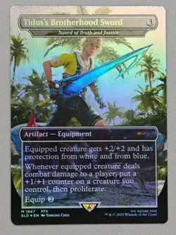 MTG x FINAL FANTASY SECRET LAIR - TIDUS'S BROTHERHOOD SWORD #1867 RAINBOW FOIL - Image 1