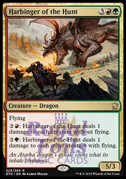 Harbinger of the Hunt 2x FOIL DTK MTG Dragons of Tarkir Rare MINT red green - Image 1