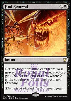 Foul Renewal 2x FOIL DTK MTG Dragons of Tarkir Rare MINT black - Image 1