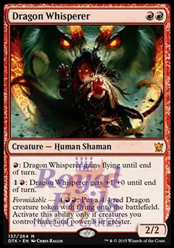 Dragon Whisperer 1x FOIL DTK MTG Dragons of Tarkir Mythic NM+ red - Image 1