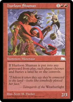 HURLOON SHAMAN x4 mtg Very Light Play Weatherlight 4 Unc - Image 1