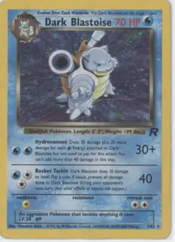 Pokemon tcg Team Rocket #03/82 Dark Blastoise (3) Moderately played - Image 1