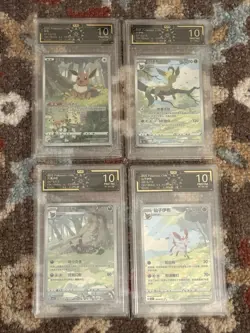 Pokemon Chinese Umbreon Eevee Leafeon Sylveon Gem Pack 2 CBB2C 4-piece set - Image 1